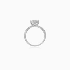 Sterling Silver Solitaire Cubic Zirconia Ring