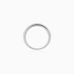 Sterling Silver Rainbow Baguette Ring