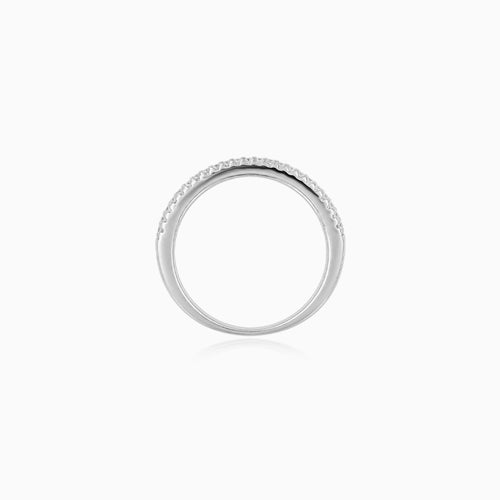 Sterling Silver Rainbow Baguette Ring