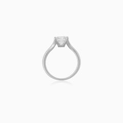Sterling Silver Princess Cut Zirconia Ring
