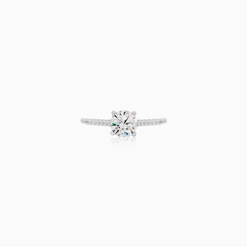 Sterling Silver Radiant Pavé Ring