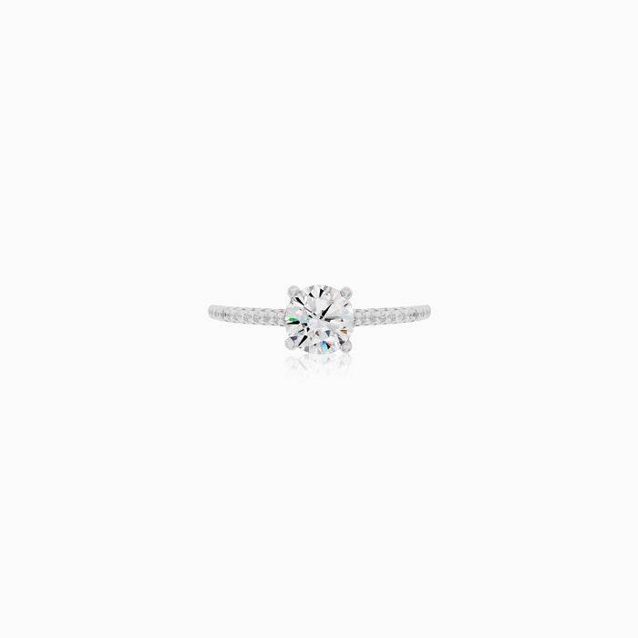 Sterling Silver Radiant Pavé Ring