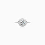Sterling Silver Floral Cluster Ring