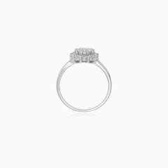 Sterling Silver Floral Cluster Ring