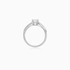 Sterling Silver Round Zirconia Pavé Ring