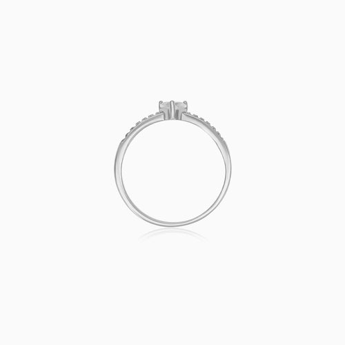 Sterling Silver Heart Cubic Zirconia Ring