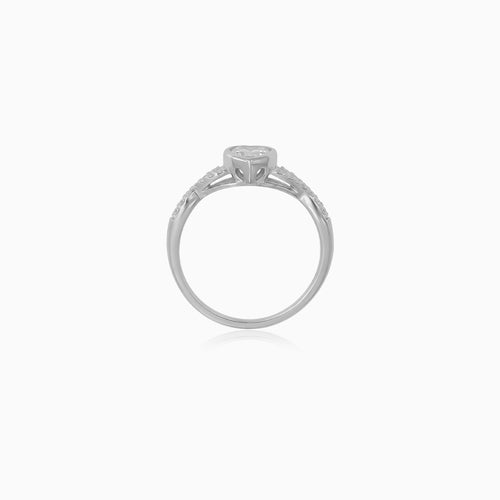 Sterling Silver Heart Infinity Ring