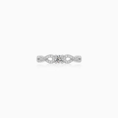 Sterling Silver Infinity Zirconia Ring
