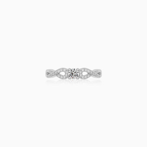 Sterling Silver Infinity Zirconia Ring