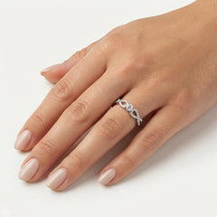 Sterling Silver Infinity Zirconia Ring