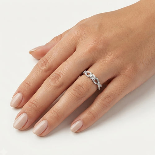 Sterling Silver Infinity Zirconia Ring