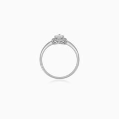 Sterling Silver Heart Zirconia Ring