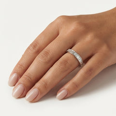 Sterling Silver Baguette Eternity Ring