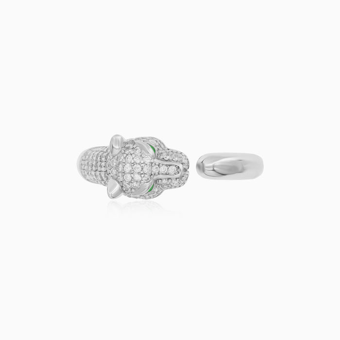 Sterling Silver Panther Head Ring