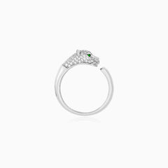 Sterling Silver Panther Head Ring