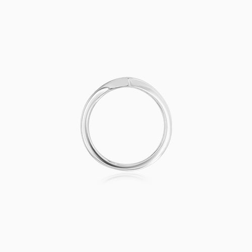 Sterling Silver Opal Chevron Ring