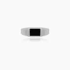 Sterling Silver Black Onyx Signet Ring