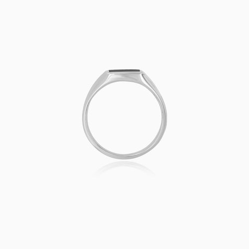 Sterling Silver Black Onyx Signet Ring