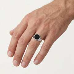 Silver Onyx Signet Ring