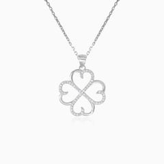 Breloque trèfle en argent sterling