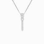 Sterling Silver Pavé Letter I Pendant