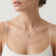 Sterling Silver Pavé Letter G Pendant