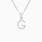 Sterling Silver Pavé Letter G Pendant