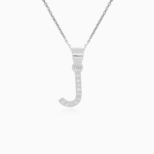 Sterling Silver Letter J Pendant