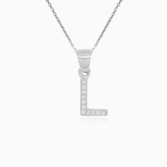 Sterling Silver Letter L Pendant