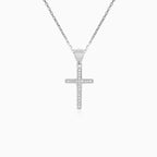 Sterling Silver Pavé Cross Pendant