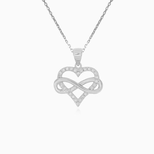 Sterling Silver Infinity Heart Pendant