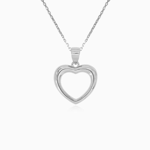 Sterling Silver Double Heart Pendant