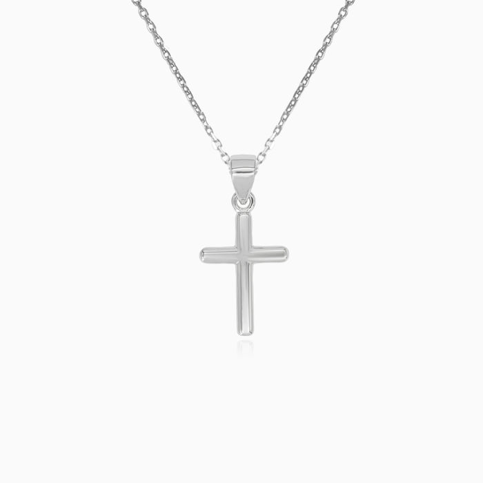 Unisex Sterling Silver Cross Pendant