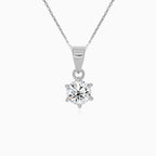 Sterling Silver Round Zircon Pendant