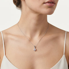 Sterling Silver Round Zircon Pendant