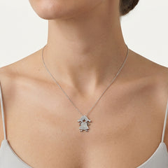 Sterling Silver Girl Pendant Necklace