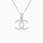 Sterling Silver Pavé Symbol Pendant