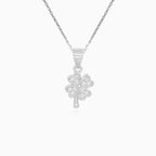 Sterling Silver Pavé Clover Pendant