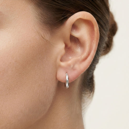 Sterling Silver Classic Hoop Earrings