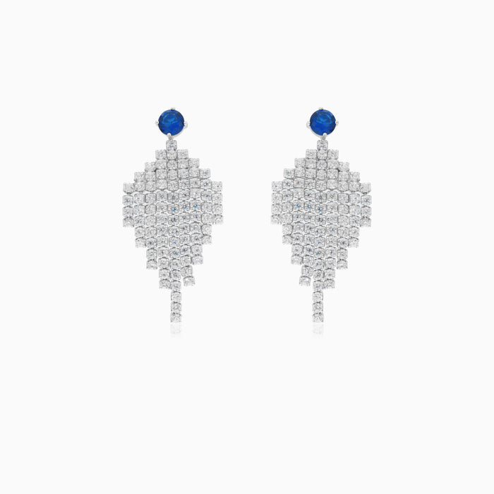 Sterling silver sapphire drop earrings