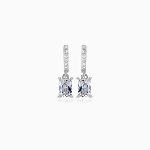 Sterling silver earrings with cubic zirconia elegance