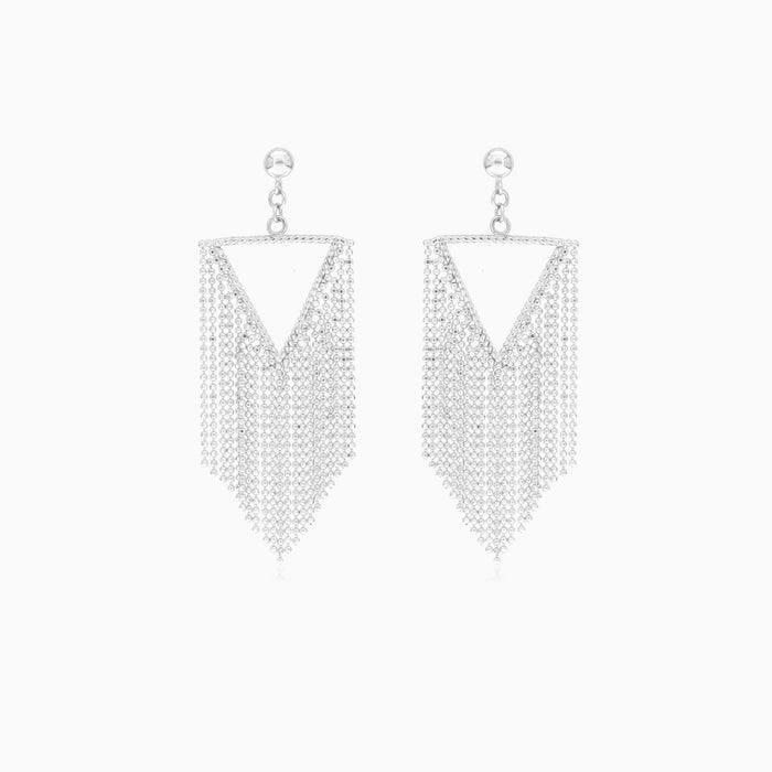 Boucles d’oreilles pendantes élégantes en argent sterling