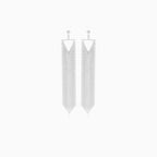 Sterling silver dangling earrings without stones