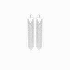 Sterling silver dangling earrings without stones