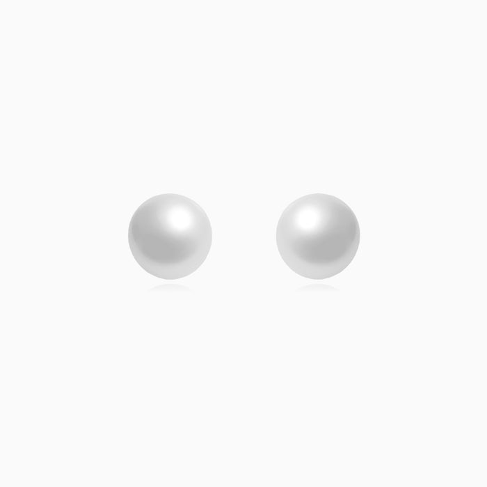 Boucles d’oreilles clous simples en argent sterling avec perle