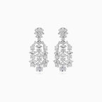 Sterling silver cubic zirconia dangling earrings