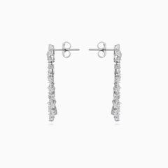 Sterling silver cubic zirconia dangling earrings