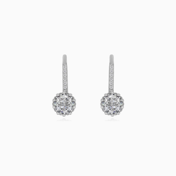 Elegant sterling silver cubic zirconia earrings
