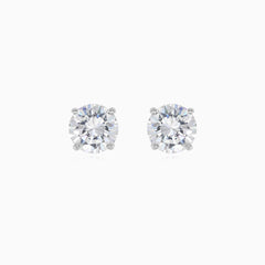 Sterling silver cubic zirconia stud earrings