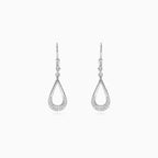 Sterling silver teardrop dangling earrings